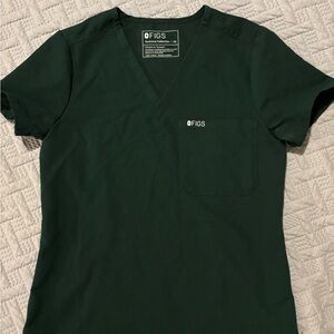 Figs Women's British Racing Green Scrub Top XS